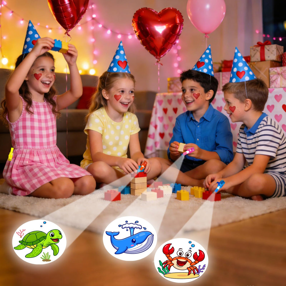 ZICZLI 28-card sea animals pack with LED lights for celebrations