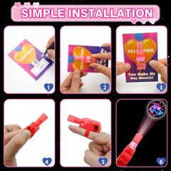 ZICZLI Cupid-heart gift design on neon Valentine card sparks fun notes.