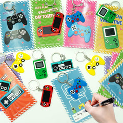 ZICZLI DIY valentines for kids with game controller designs