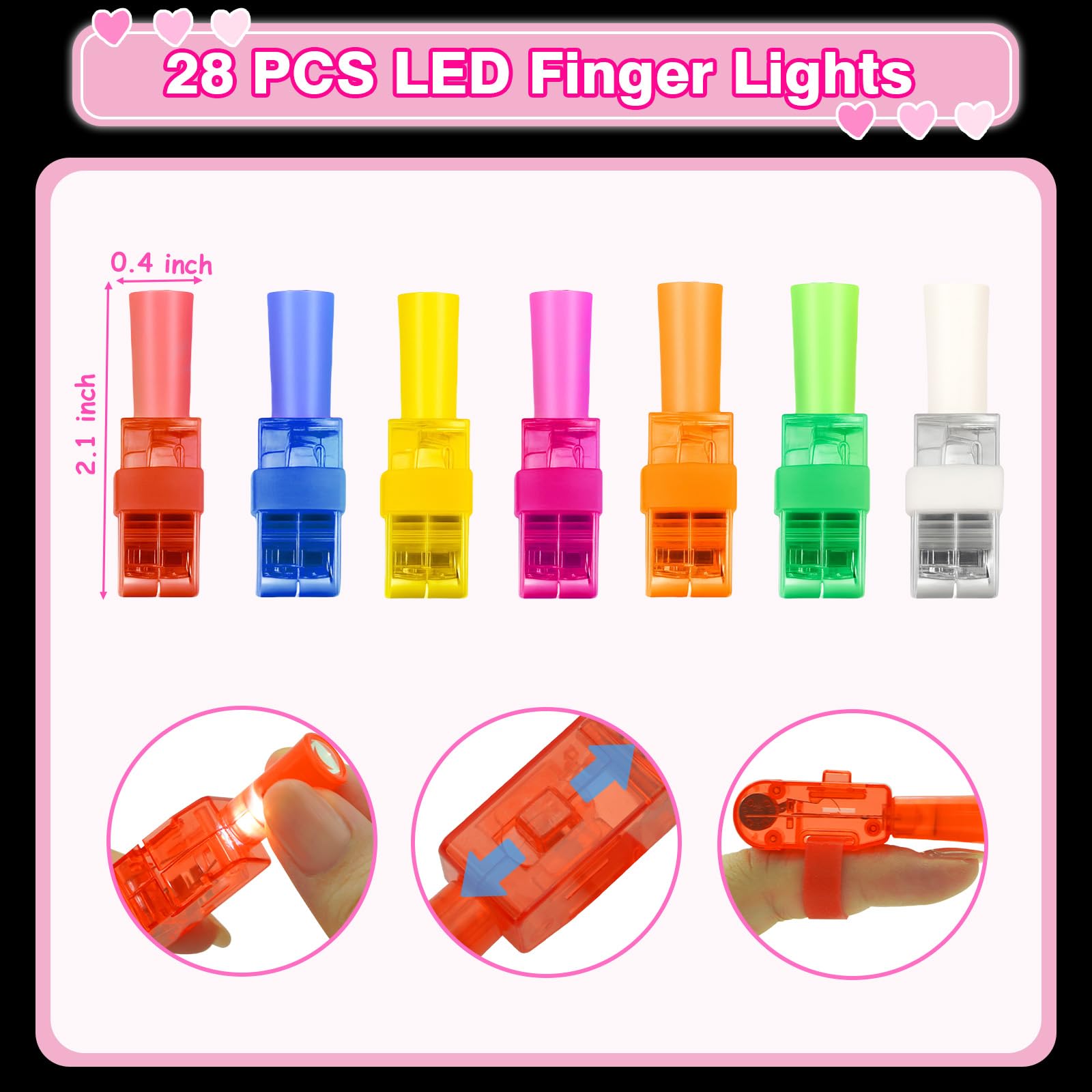 ZICZLI finger light glow projects sea patterns for celebrations