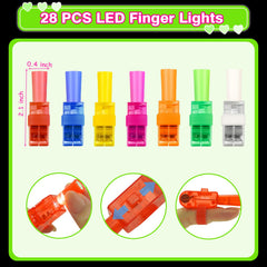 ZICZLI LED finger light with dinosaur pattern for glowing celebrations.