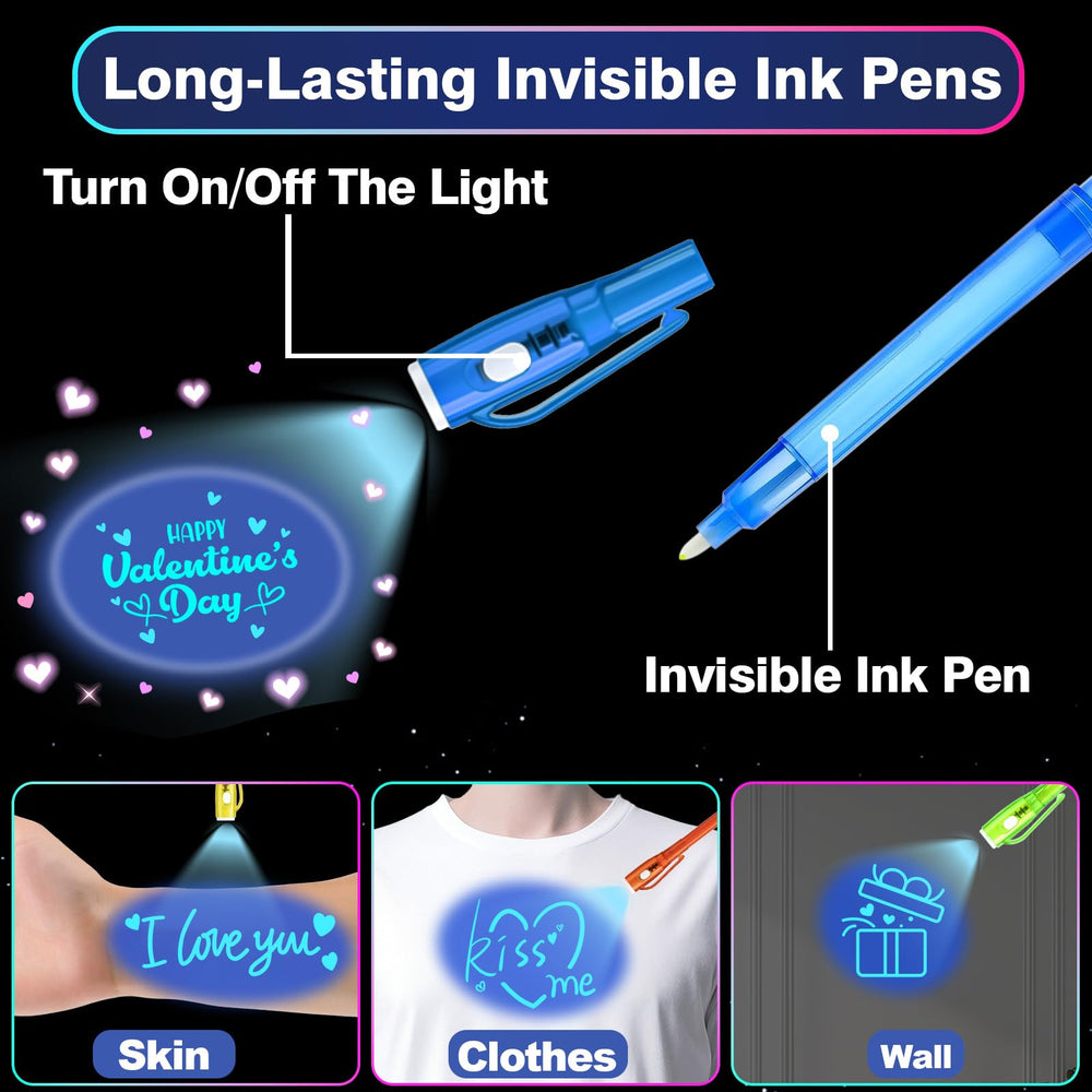 ZICZLI UV light reveals hidden messages on valentines card