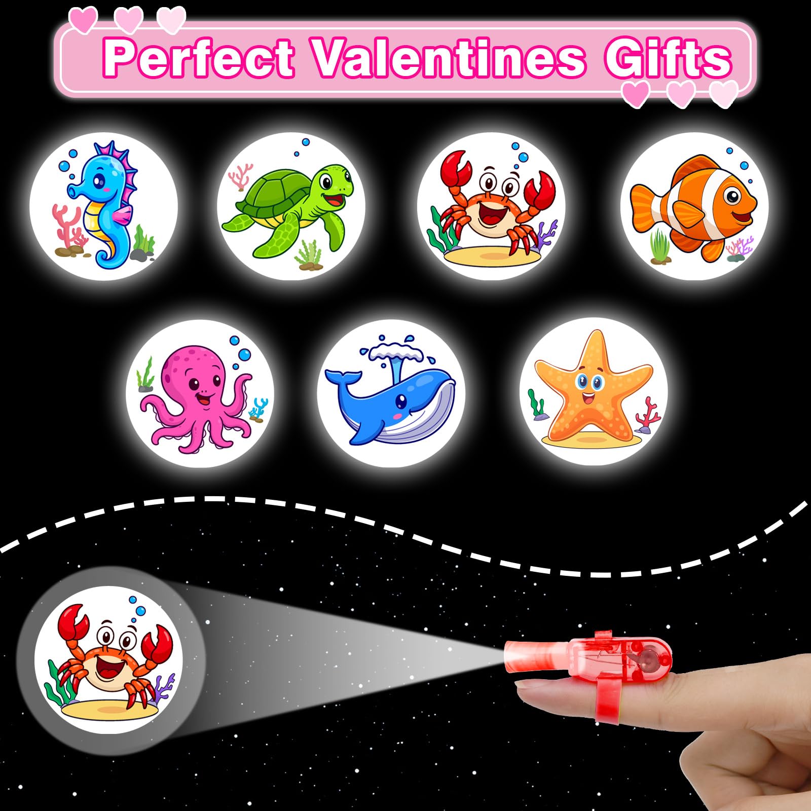 ZICZLI valentines classroom exchange pack with LED lights