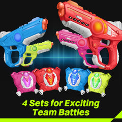 ZIFFY Laser Tag sync-display technology shows real-time battle data.