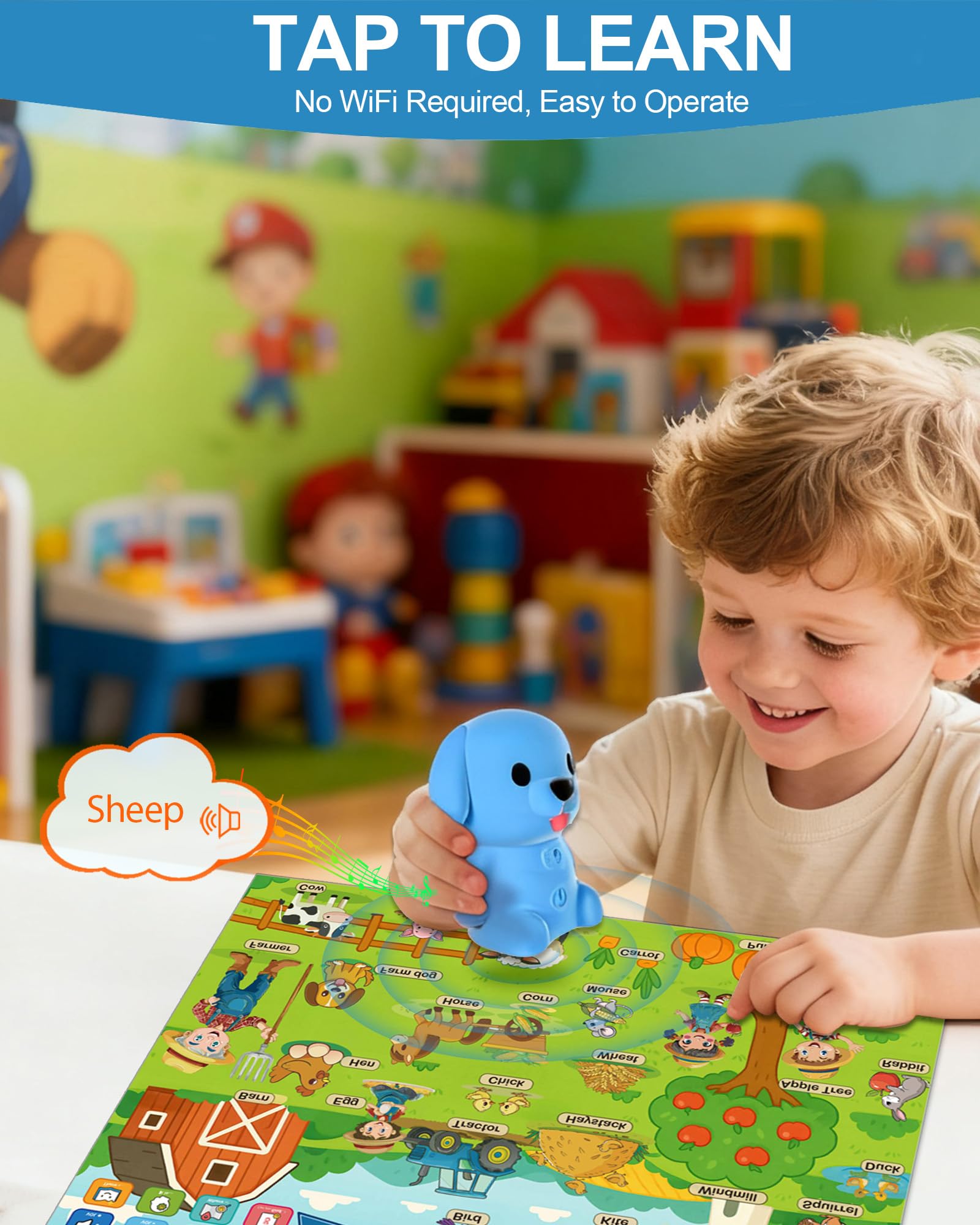 ZIKAQUQI poster set 20 themes laminated promotes early literacy through vibrant visuals.