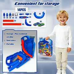 Zikhoobusik two-in-one track offers open-ended play and problem solving.