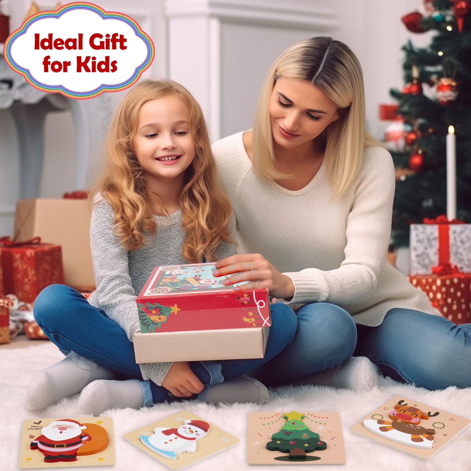 ZILIALAR Colorful holiday puzzles invite screen-free play for little ones.