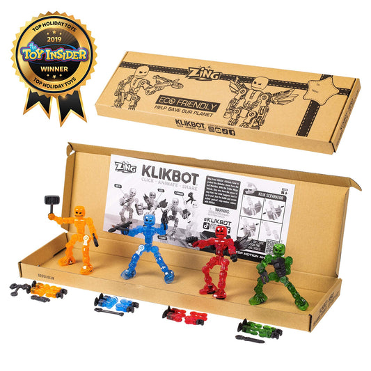 Zing Klikbot weapons and helmets add action-ready details