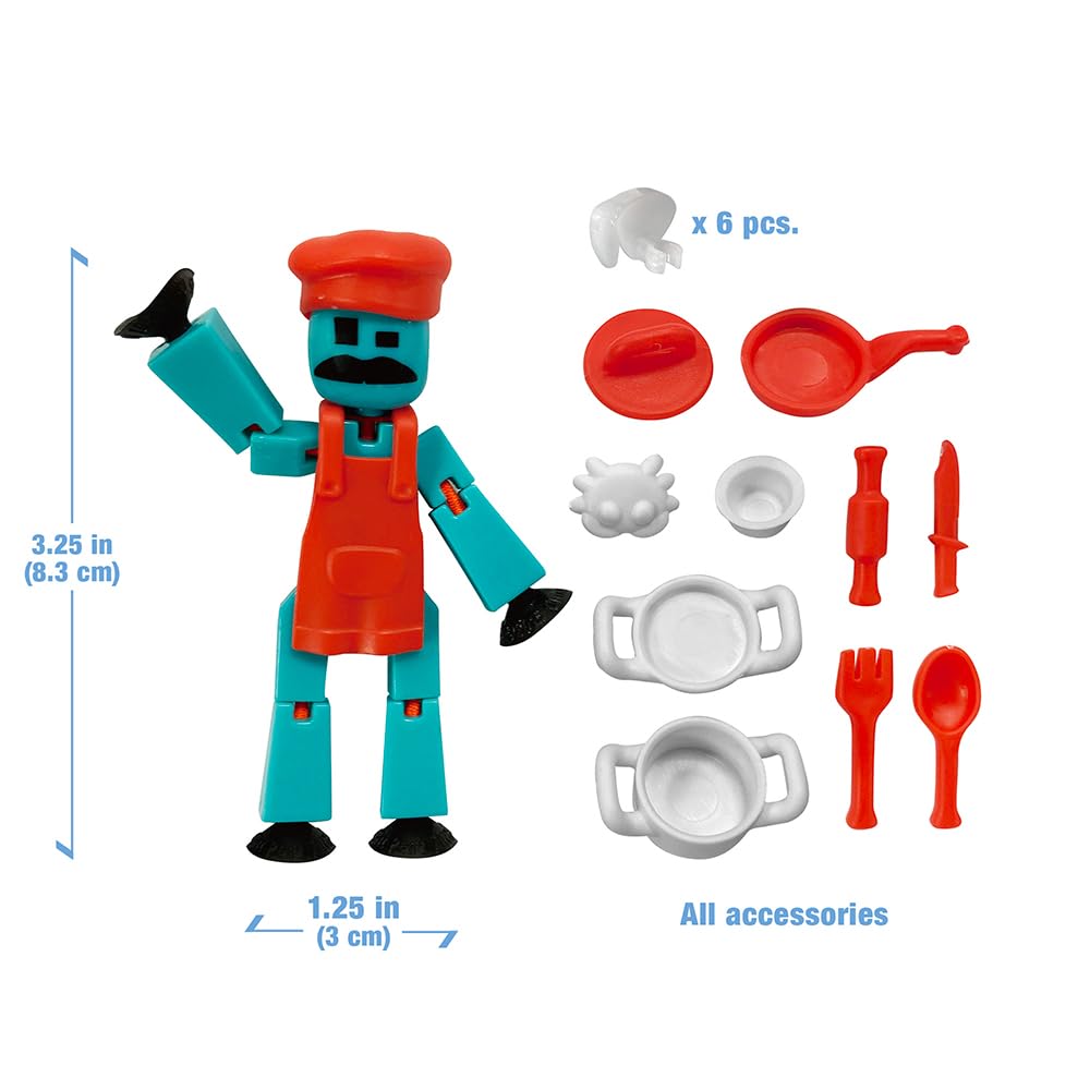Zing Stikbot cooking tools close-up supports playful recipe scenes