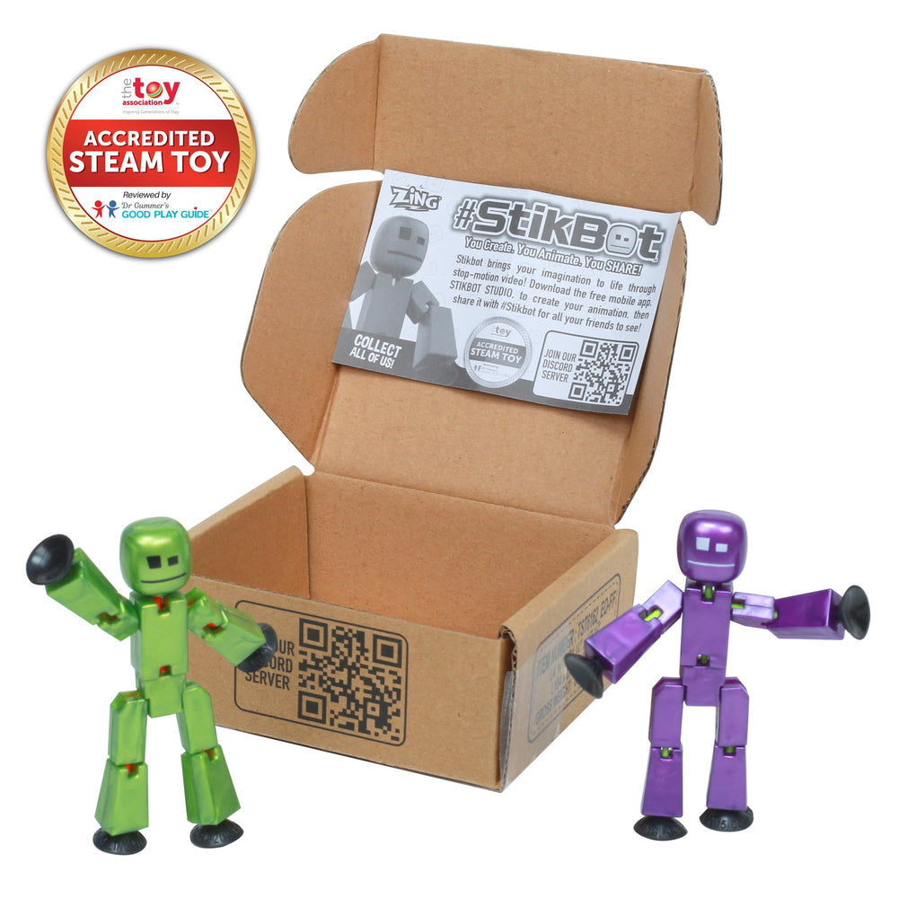 Zing StikBot dual pack poseable joints allow dramatic poses