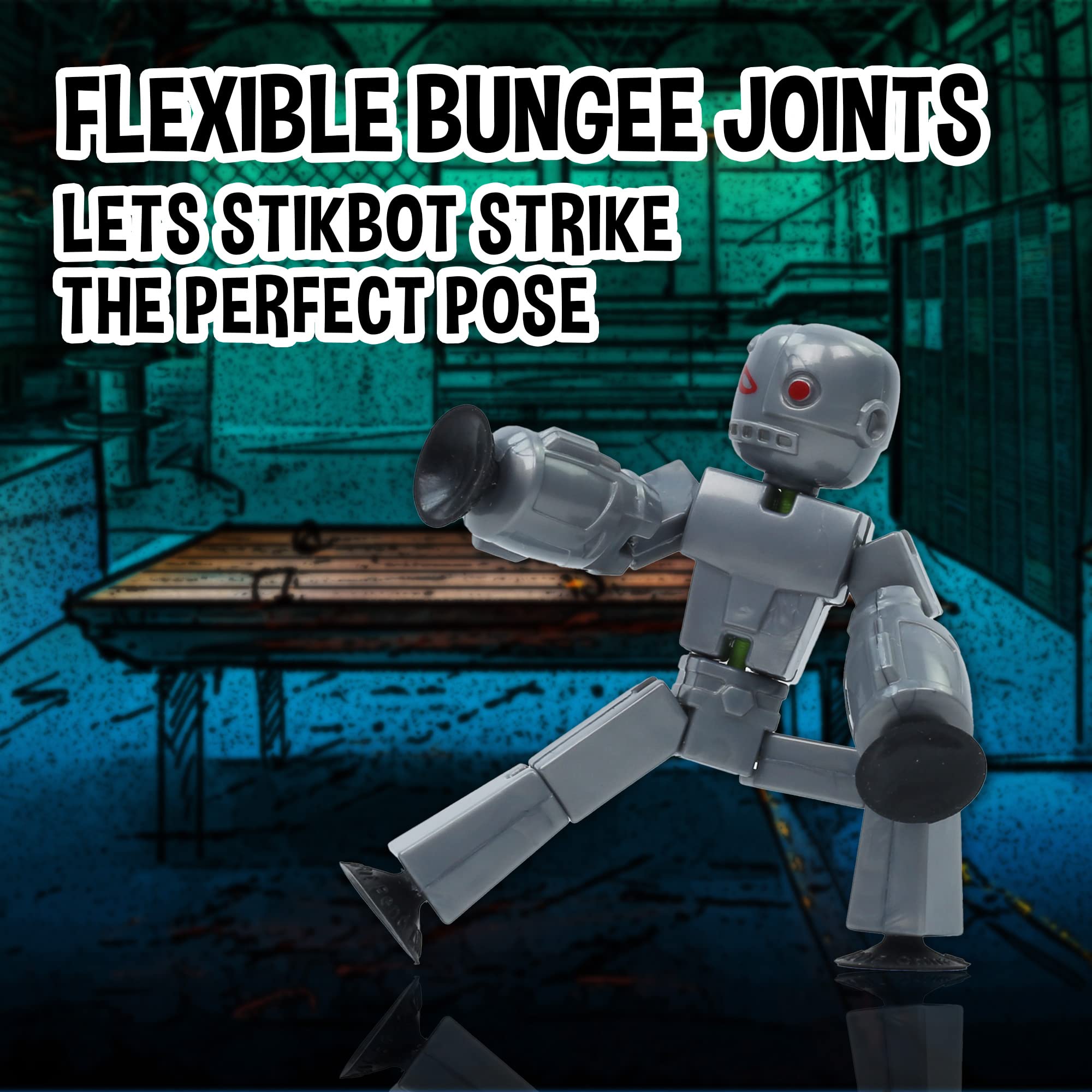 Zing Stikbot Mad Scientist figure inspires imaginative laboratory scenes and experiments.