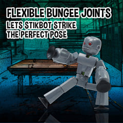 Zing Stikbot Mad Scientist figure inspires imaginative laboratory scenes and experiments.