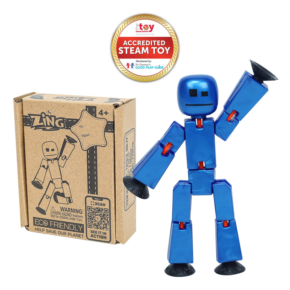Zing StikBot poseable joints enabling flexible character posing.