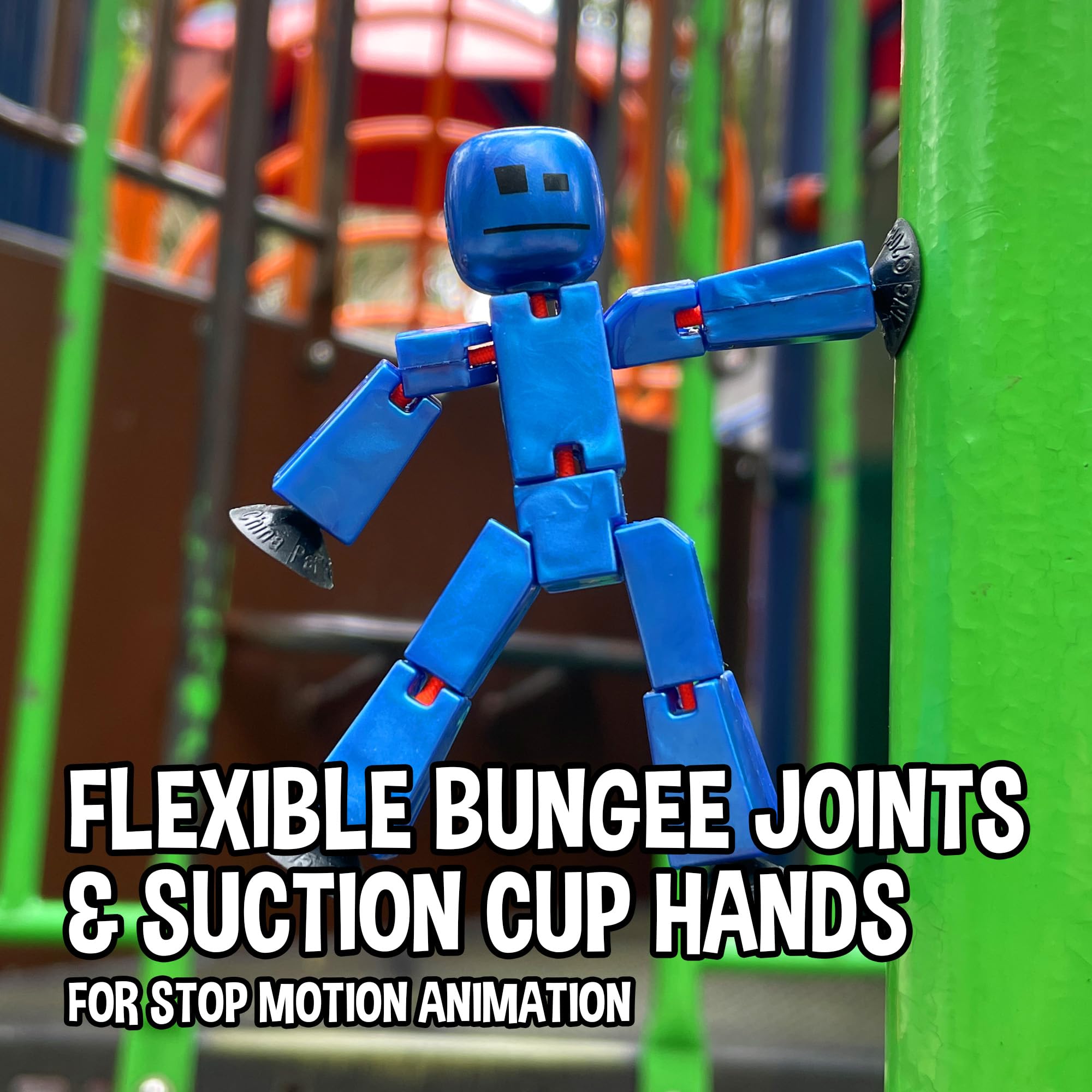 Zing StikBot Studio app setup shown for stop-motion creation.