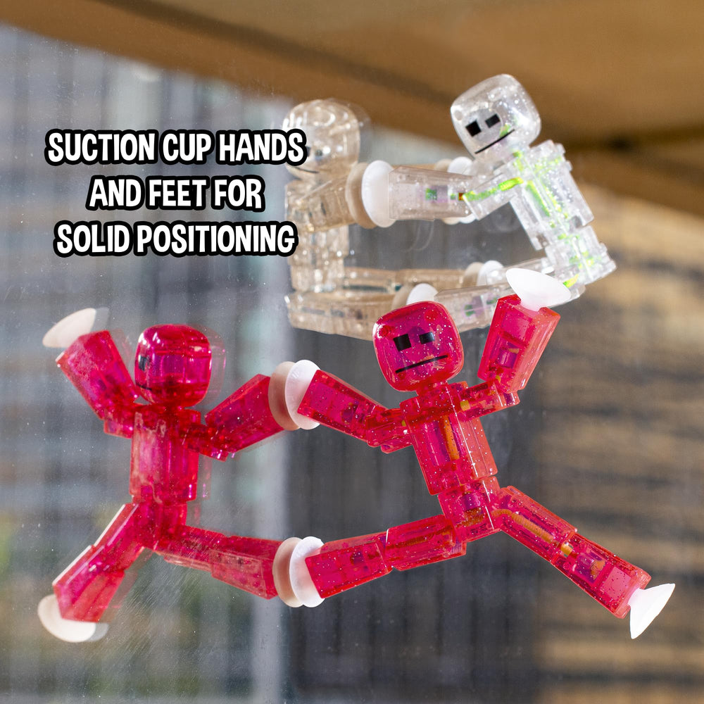 Zing Stikbots clear figure ideal for layering effects in scenes.