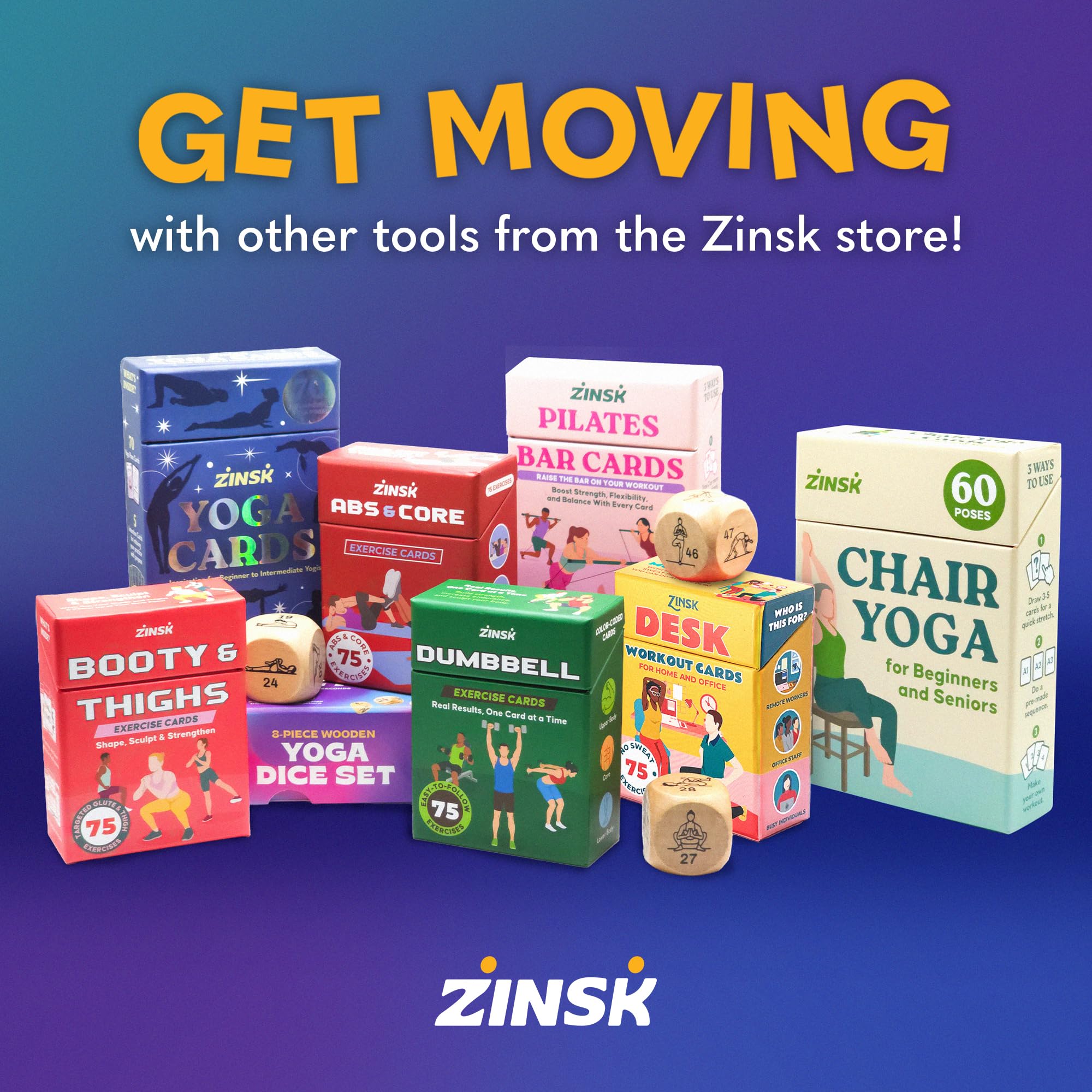Zinsk 70 Premium Yoga Cards sequences design for personalized practice.