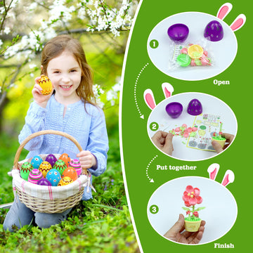 ZIOSINM eggs with packaging and instructions – easy assembly with clear guidance for kids.