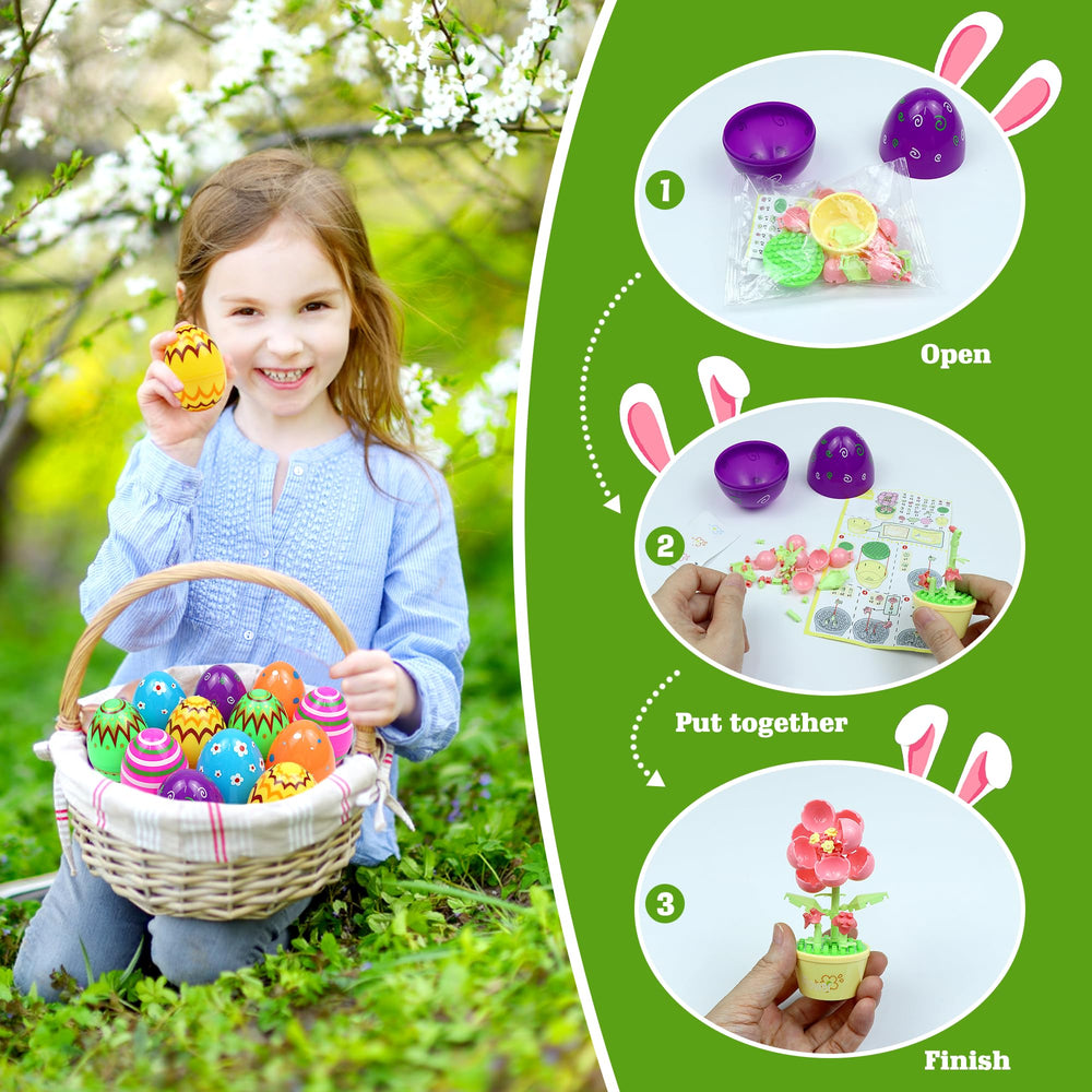 ZIOSINM eggs with packaging and instructions – easy assembly with clear guidance for kids.