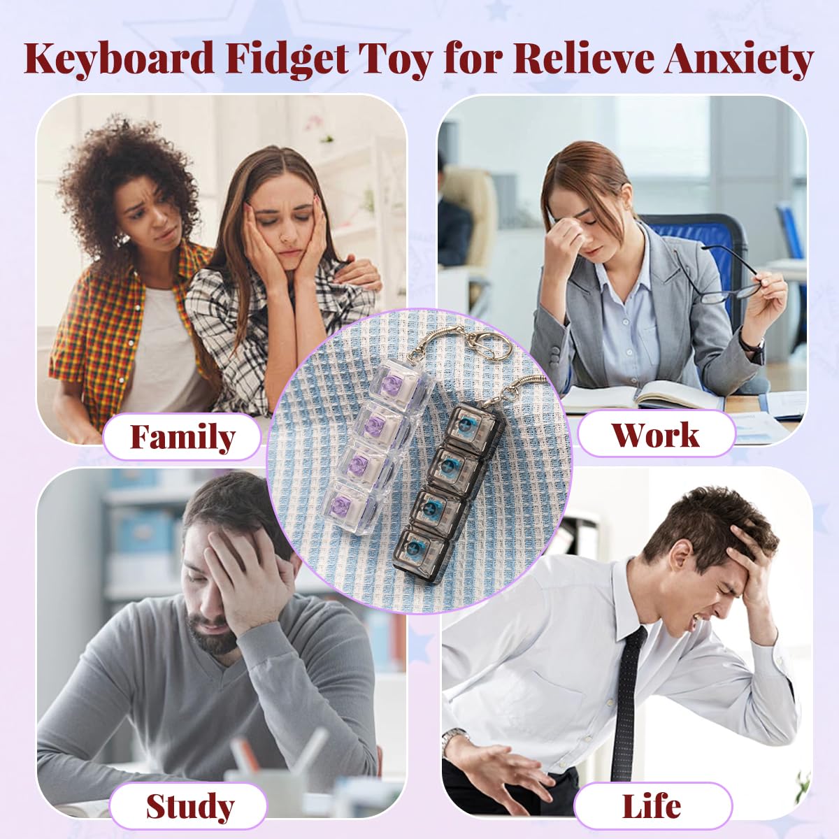 Zioyihan durable materials keycaps provide satisfying press for daily use.