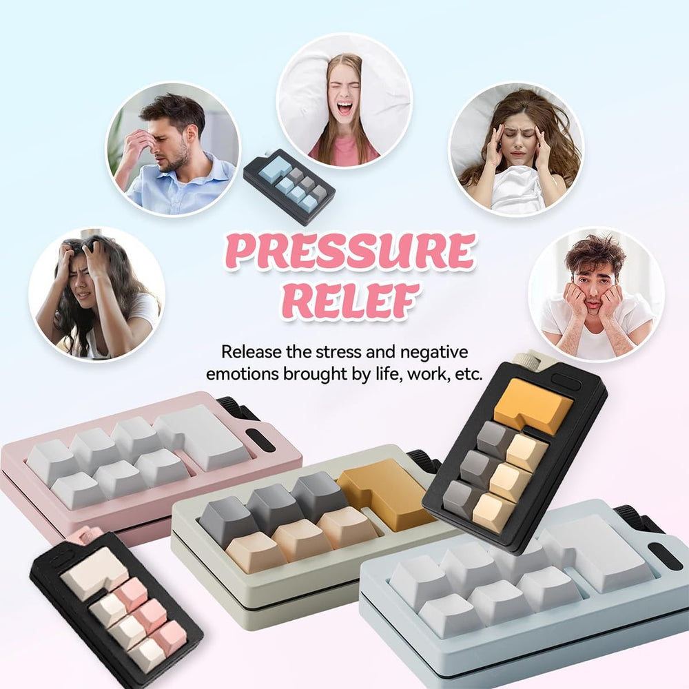 Zioyihan Keyboard Fidget Clicker black-blue gift-ready packaging for a thoughtful present.