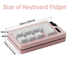 Zioyihan keyboard fidget clicker side view, portable desk companion for breaks.