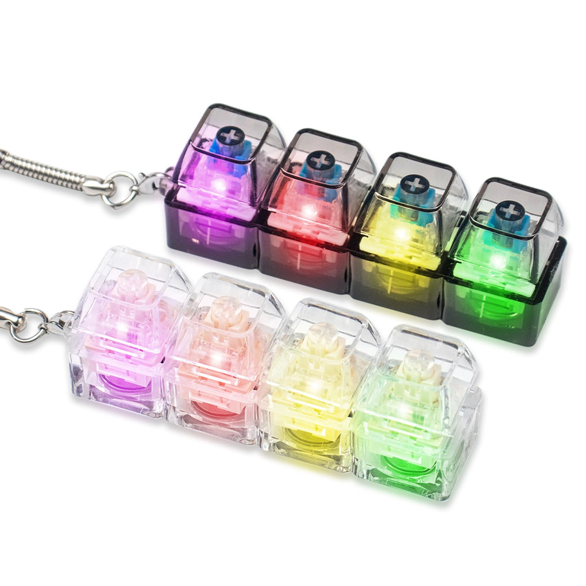 Zioyihan keyboard fidget white creamy with tactile buttons for calm focus.
