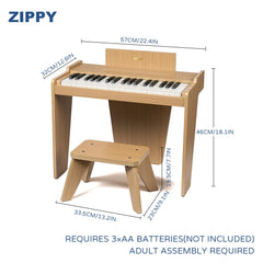 ZIPPY keyboard with easy assembly for family music time.