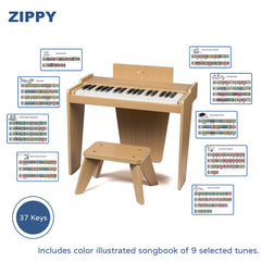ZIPPY wood toy piano, ideal gift for screen-free play.