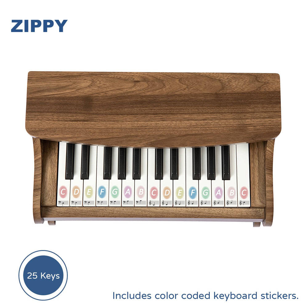 ZIPPY Kids Piano MDF construction emphasizes durability.