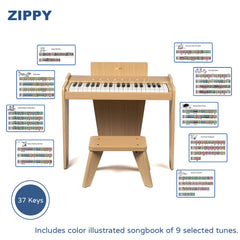 Volume control on ZIPPY Kids Piano supports comfortable listening levels