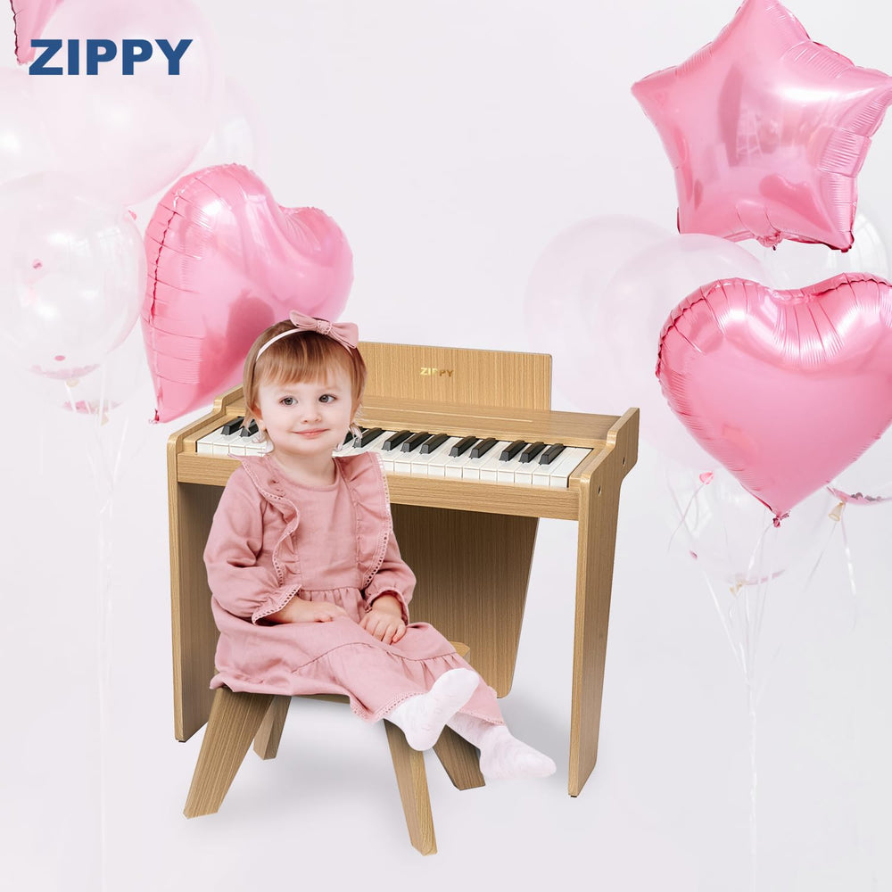 ZIPPY Kids Piano with three octaves, intro to music.