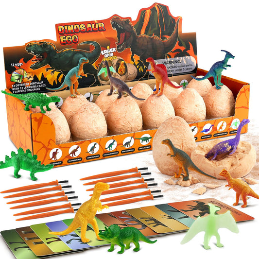 Zippytots Dino Egg Dig Kit with 12 eggs for hands-on archaeology play