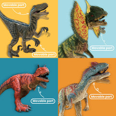 Zippytots Carnotaurus movable-parts support hands-on exploration.