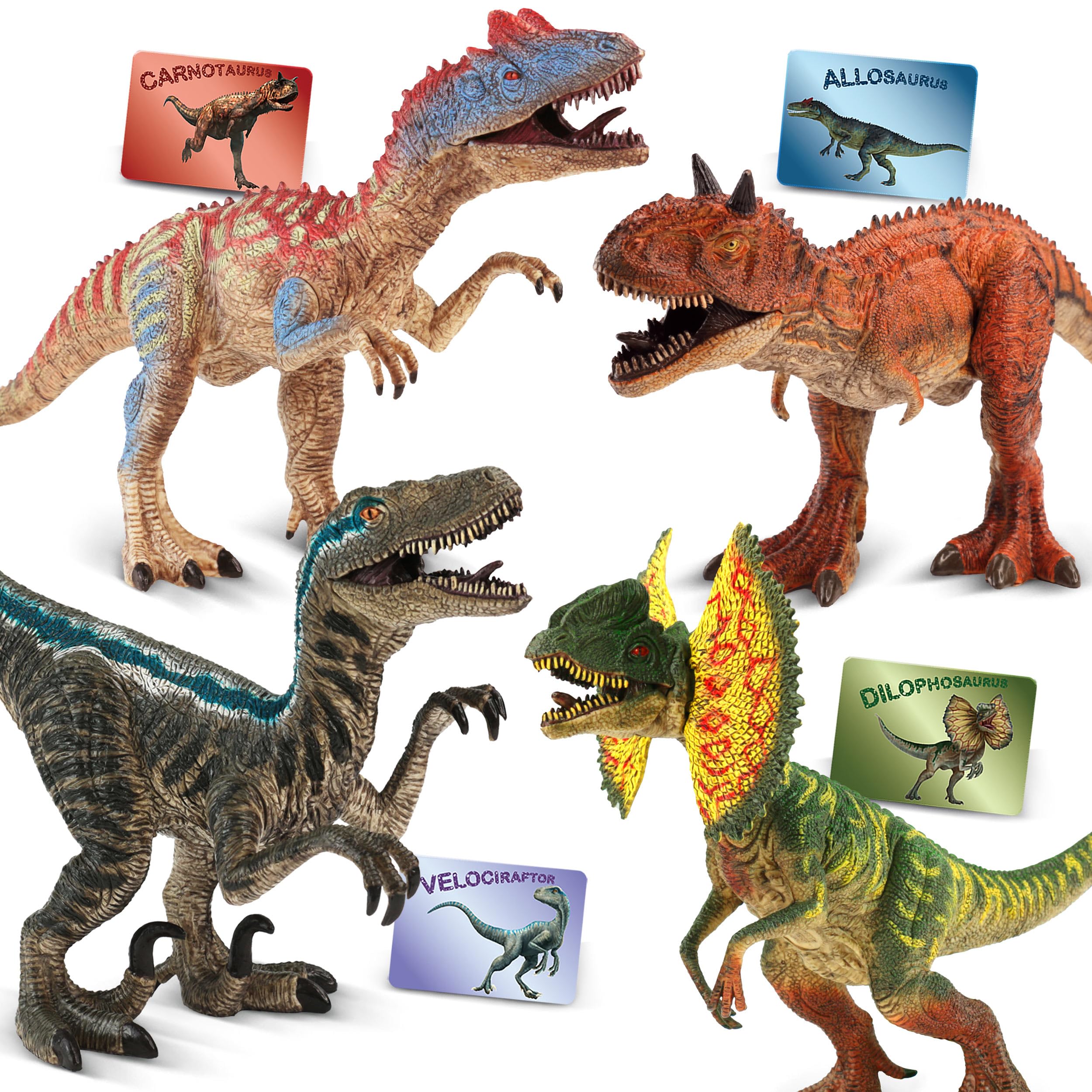 Zippytots Velociraptor big figure with movable jaw for lifelike play.