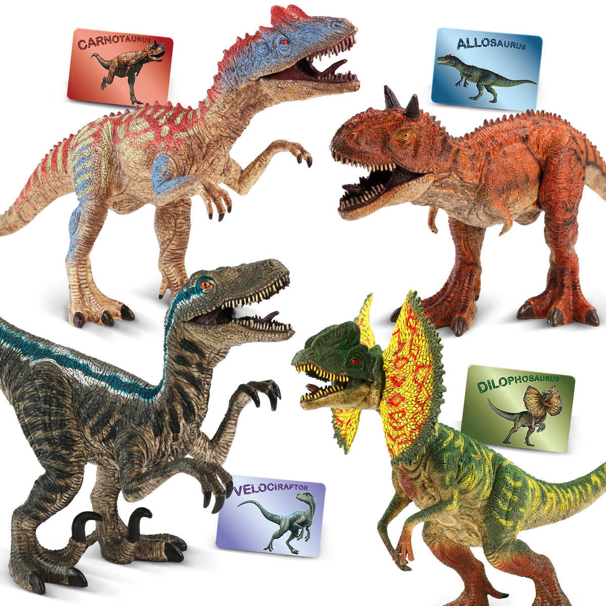 Zippytots Velociraptor big figure with movable jaw for lifelike play.