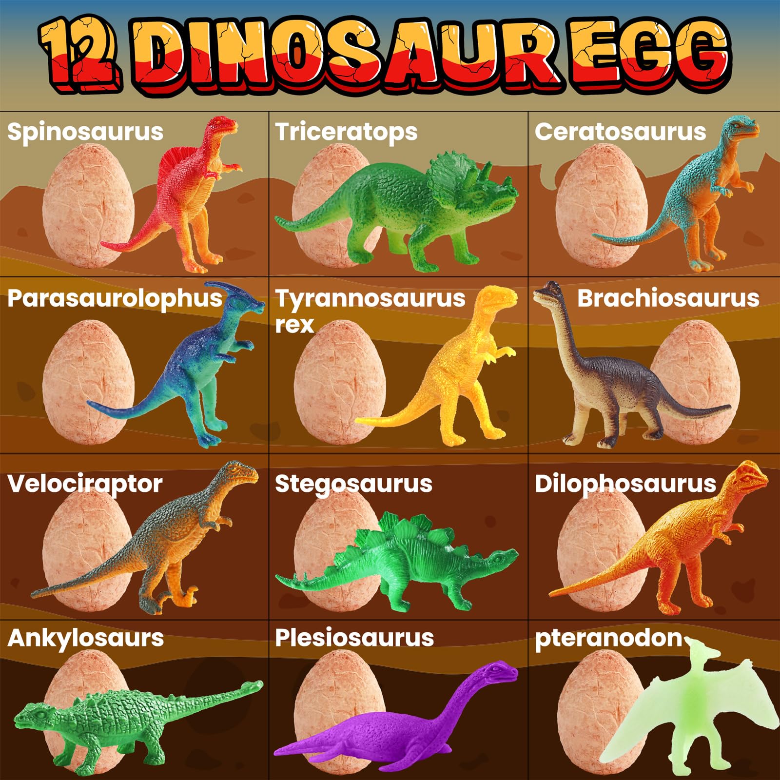 Zippytots learning cards pairing each dinosaur with names and facts