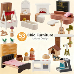 ZippyZebra 53-piece furniture set provides diverse play scenarios for imaginative storytelling