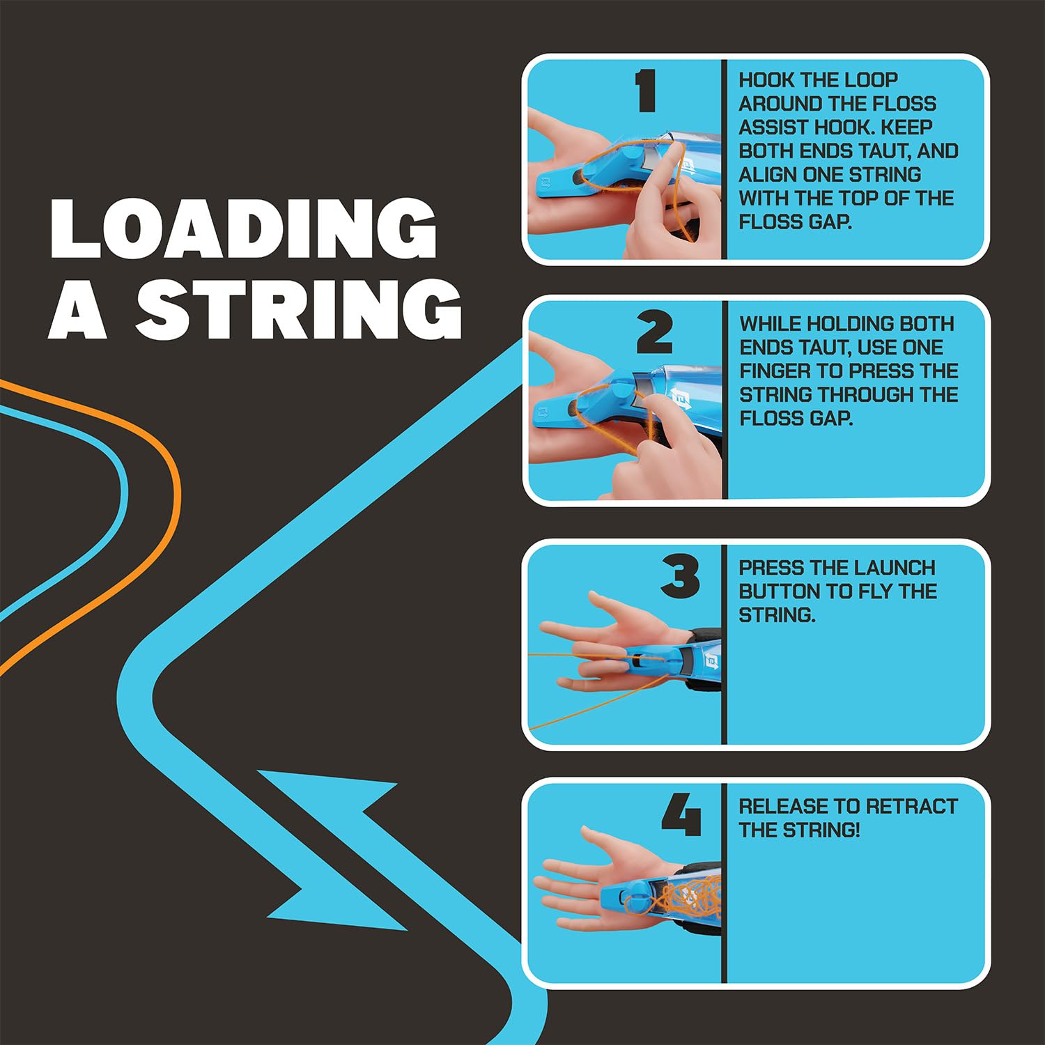 ZipString Aracna safe, durable design supports screen-free play.
