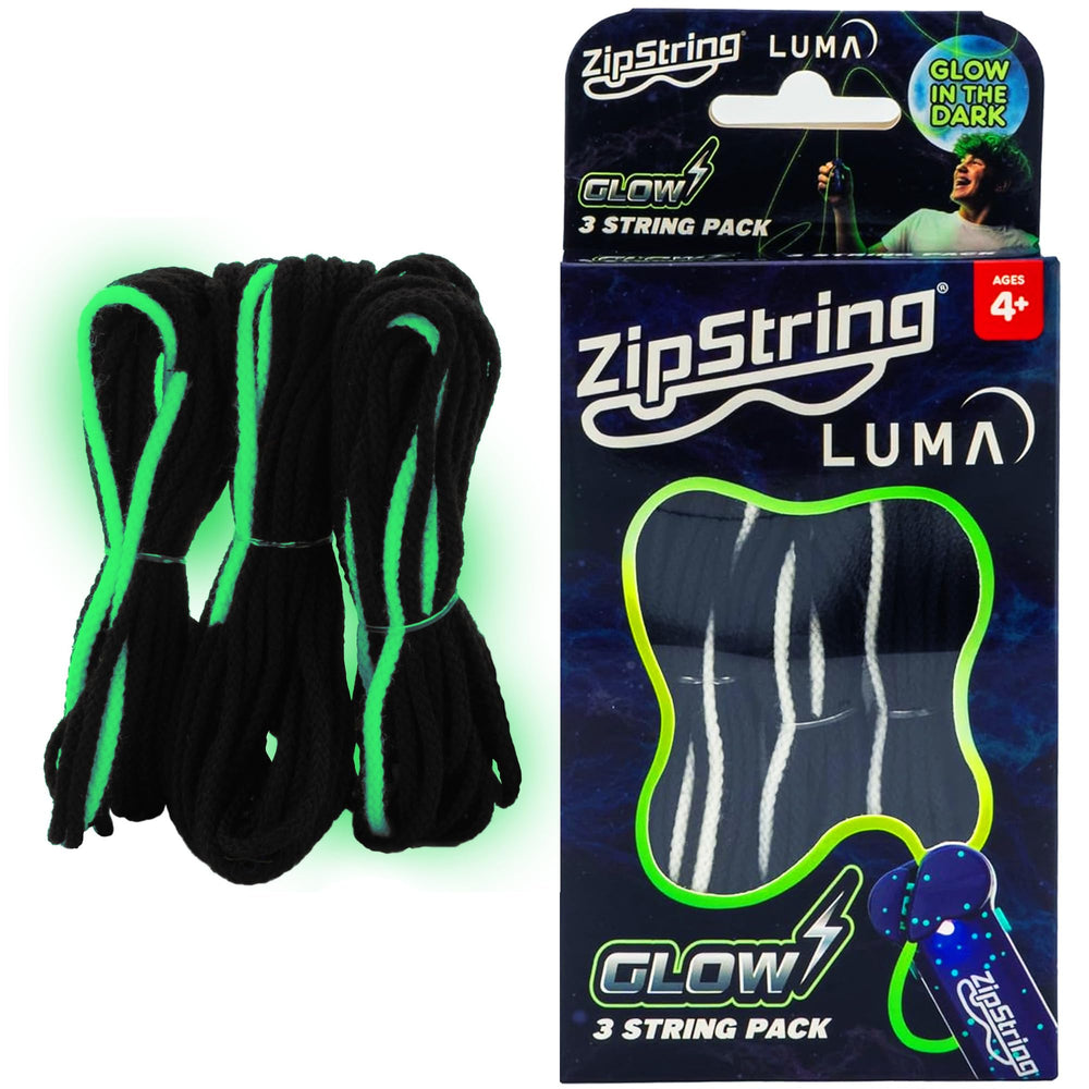 ZipString Lightning Luma replacement strings illuminate night play and enhance visibility.