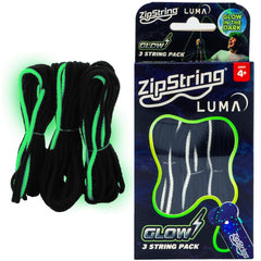 ZipString Lightning Luma replacement strings illuminate night play and enhance visibility.
