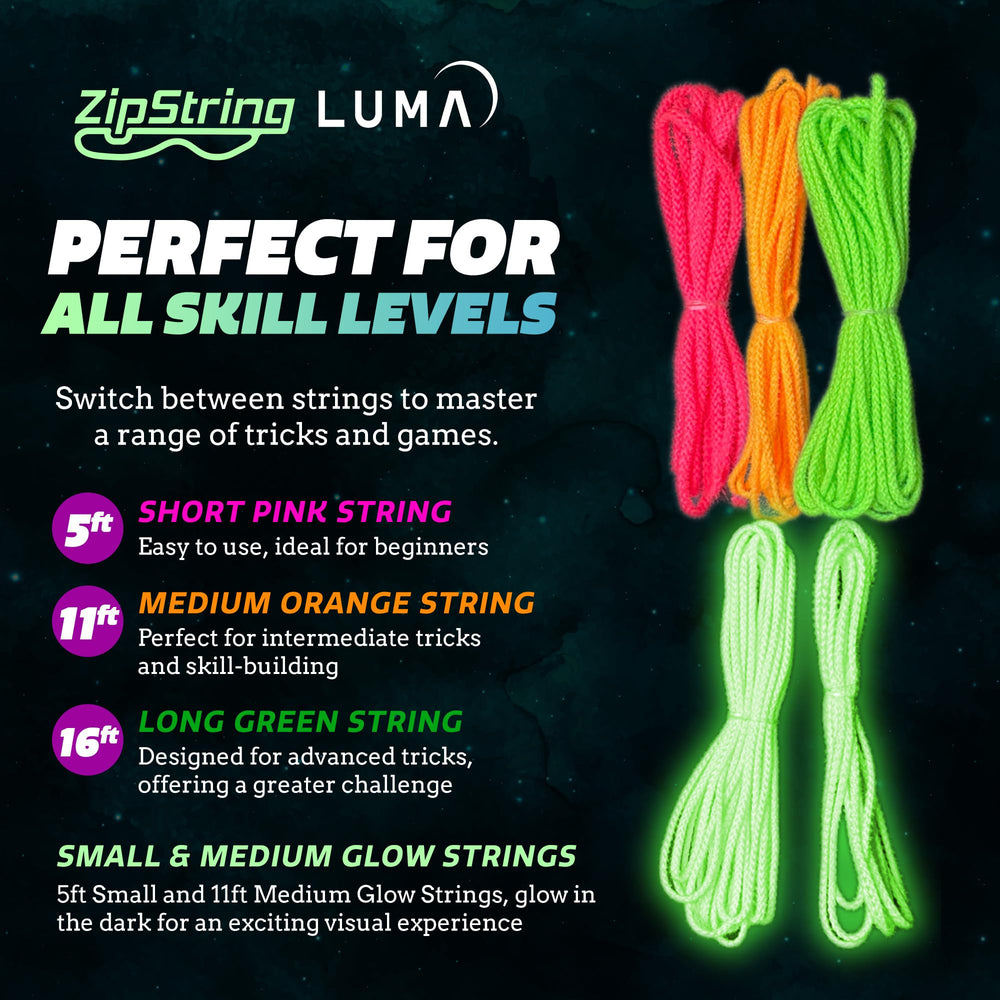 ZipString Luma pink short string adds bright, compact color and control.