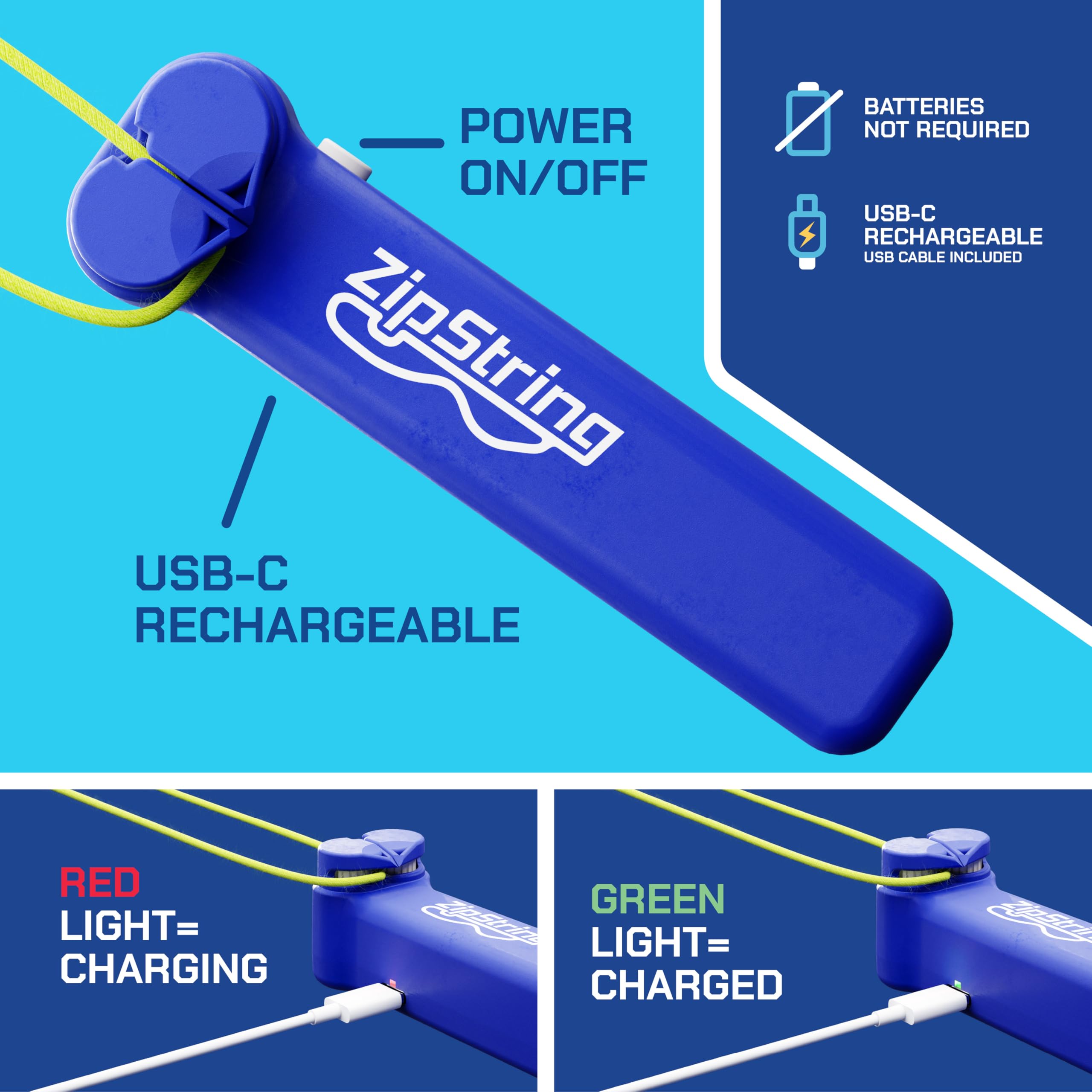 ZipString Original is park-ready and travel-friendly for outdoor play.