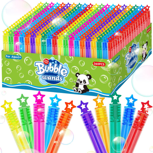 ZIRSENG 360-piece bubble wands in a multi-color pack for party favors