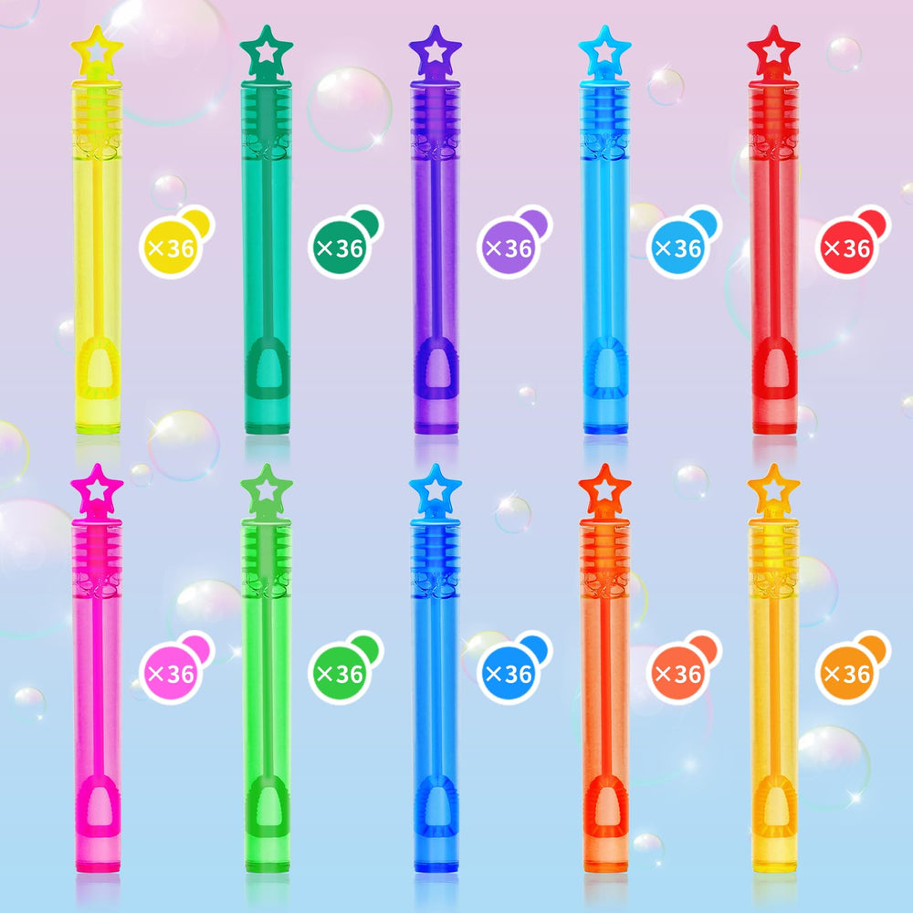 ZIRSENG bubble wands with star handles in blue and yellow for classroom rewards