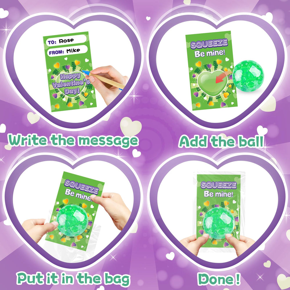 Thick double-sided ZIRSENG Valentines cards withstand handling.