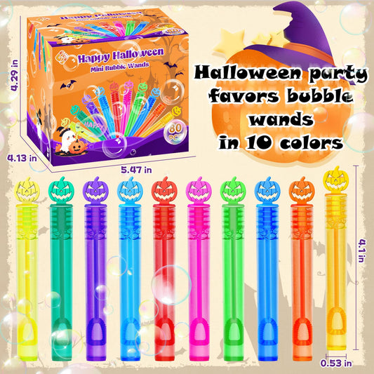 ZIRSENG 80-piece colorful bubbles set for vibrant Halloween play.