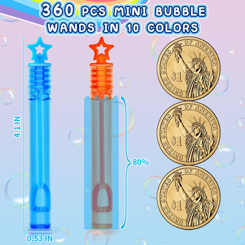 ZIRSENG mini bubble wands 4-1 inches easy for little hands to grip