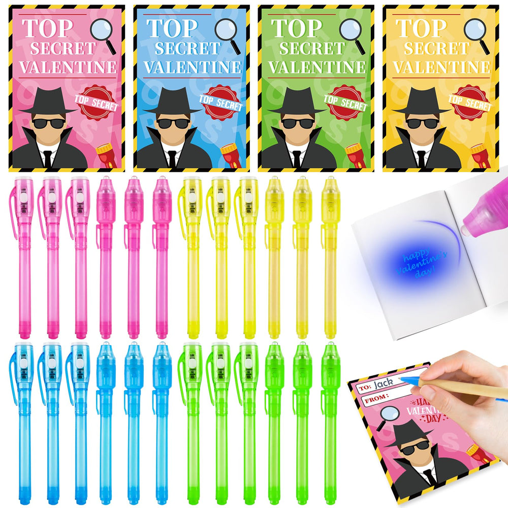 ZIRSENG spy pen with invisible ink light up notes for classroom fun