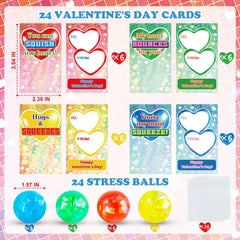 ZIRSENG Valentines cards for classroom 24pcs, perfect pairing with balls for exchange.