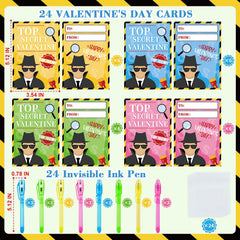 ZIRSENG Valentines cards with spy design for friendly messages